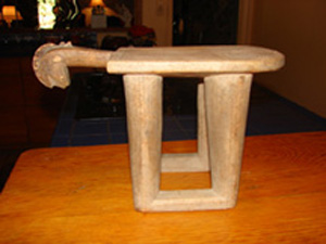 African Lobi stool. Image courtesy of West Palm Beach Antiques Festival.